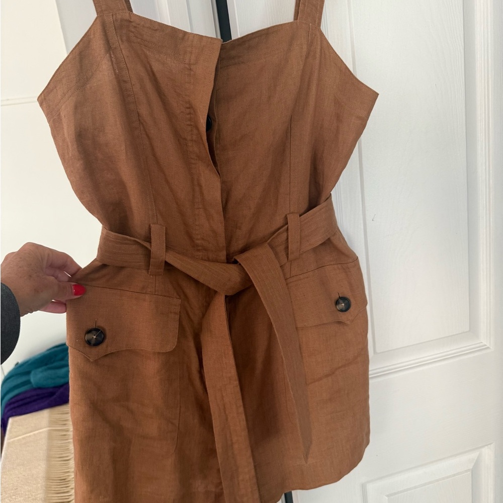A.L.C. Brown Belted Jumpsuit